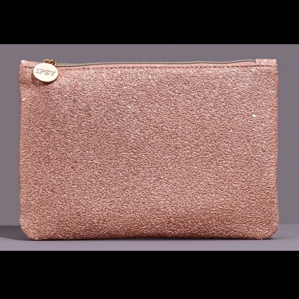Ipsy ‘Time To Shine’ Dusty Rose Sparkled Glam Bag